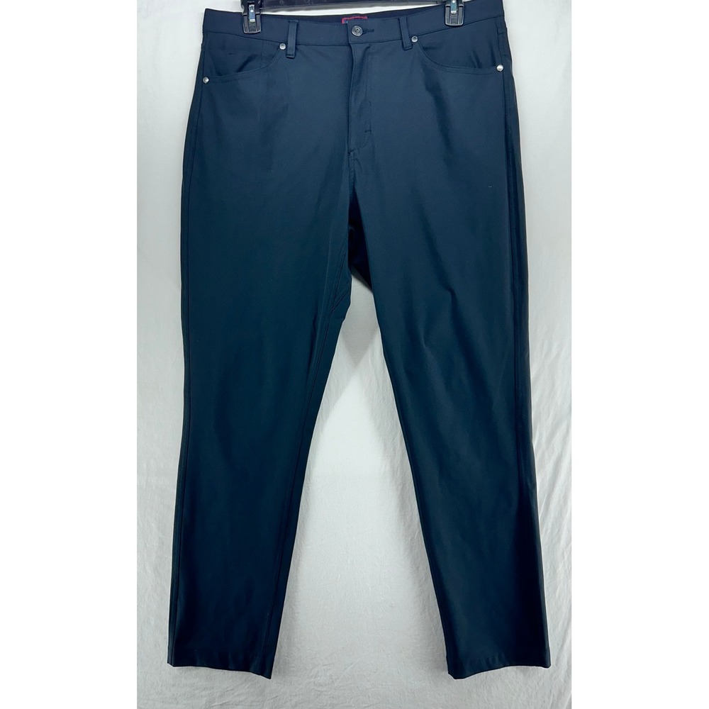 UNTUCKit Mens Slim Taper Fit Pants Black W35 L30 - FLAWED